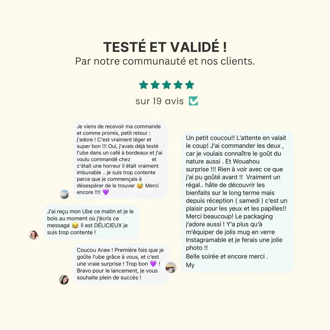 avis vérifiés des clients ARAW siur la poudre d'ube violette