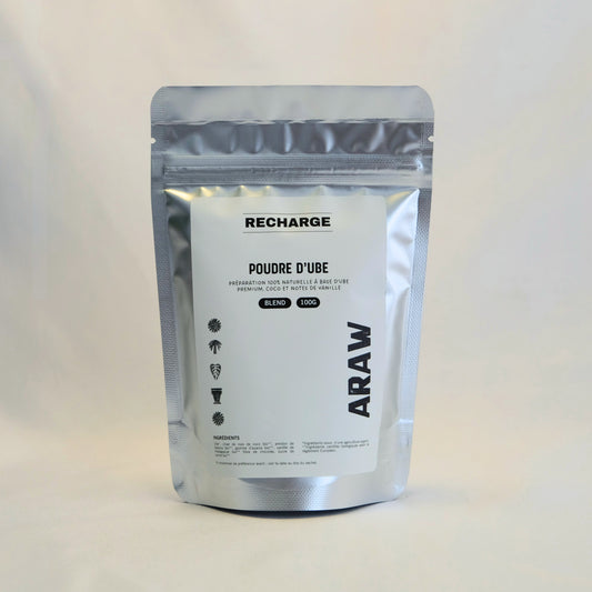 sachet de Recharge 100g poudre ube Blend ube ARAW 